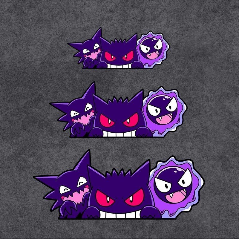 Cosplay Prop Book - Cute Pokemon Gengar Anime Car Stickers