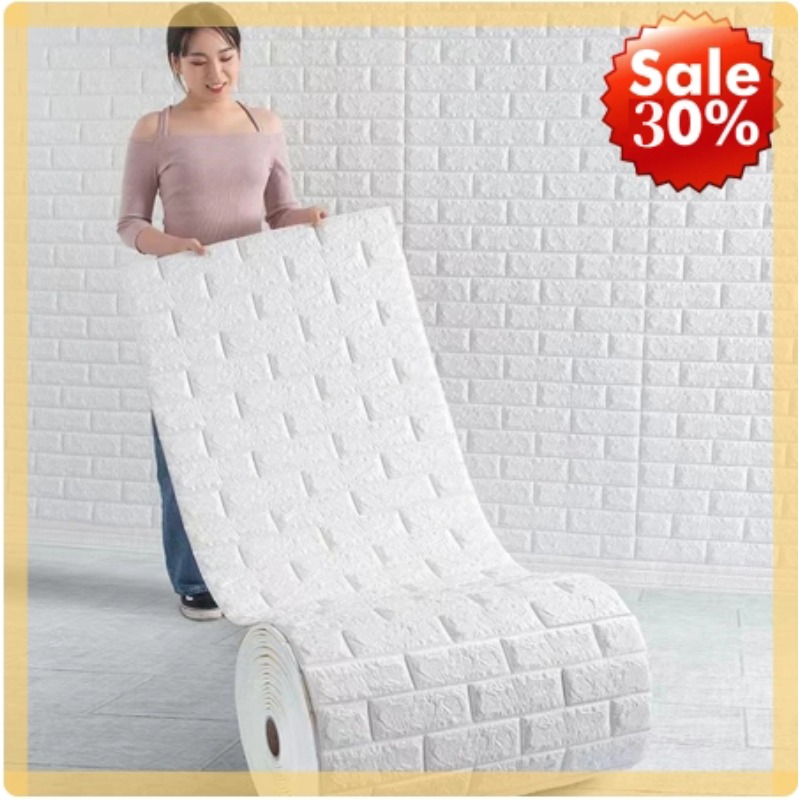 Craft Foam Roll - 3D Soft Foam Brick Wallpaper Sticker