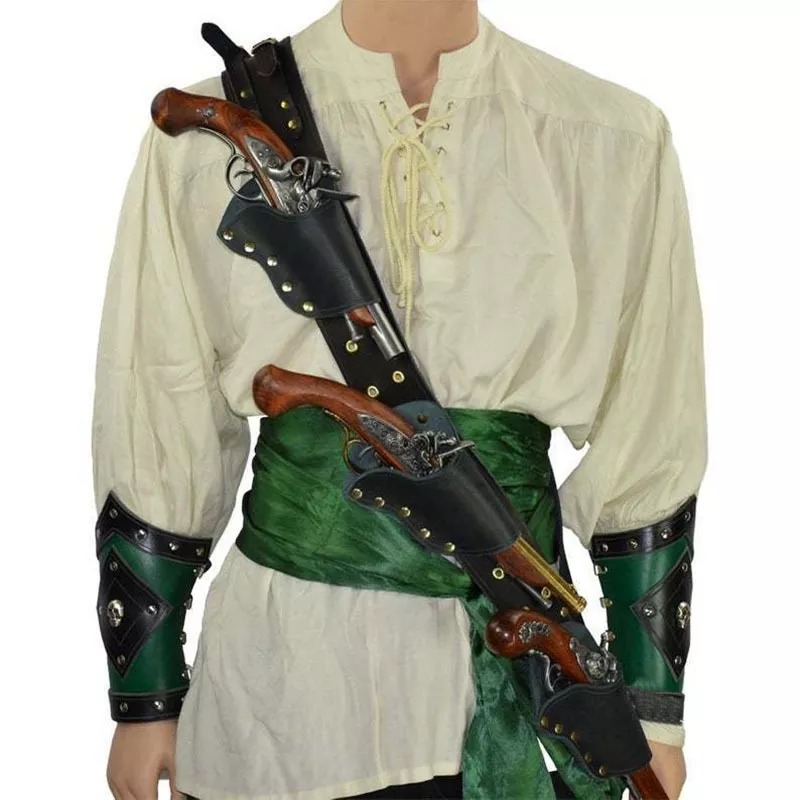 Cosplay Prop Pistol - Renaissance Pirate Flintlock Pistol Gun Holder
