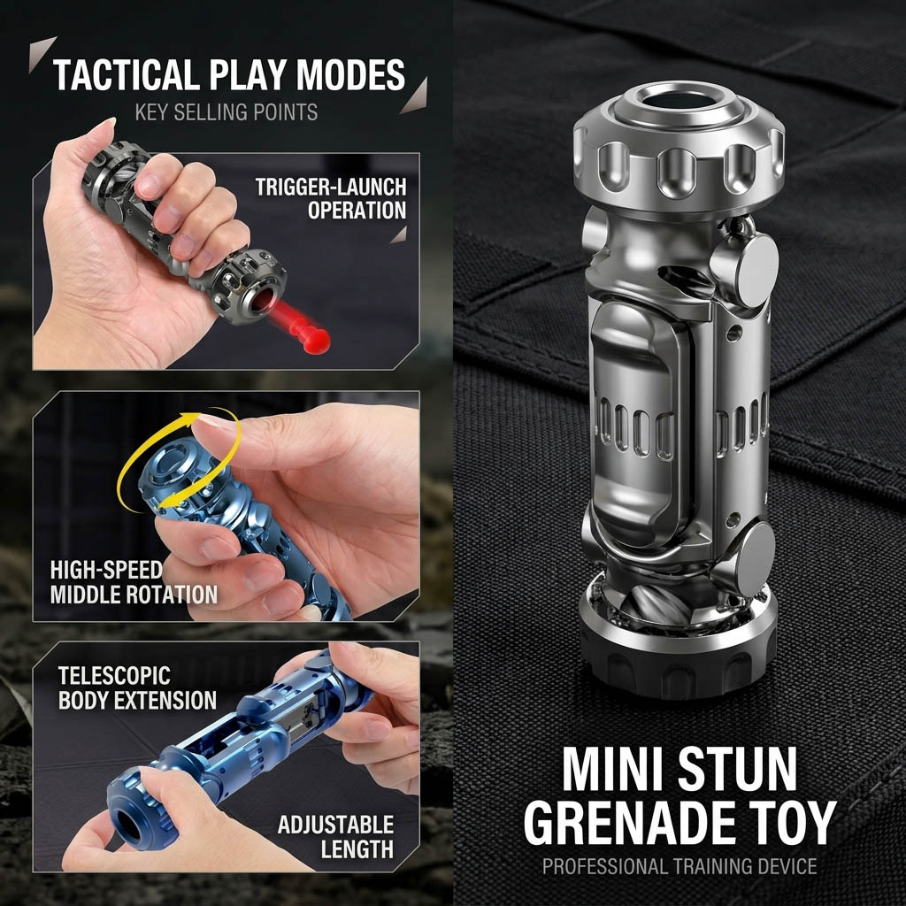 Cosplay Prop Pistol - Rotating Tactical Toy Pistol Model Stress