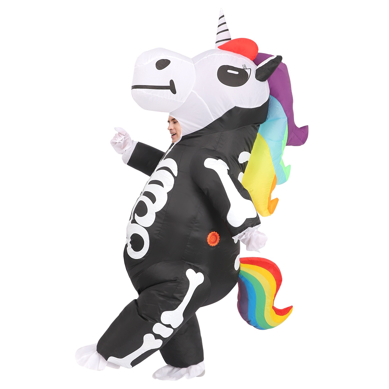 Rainbow Skeleton Unicorn Infla - Cosplay Prop Business 评论和价格