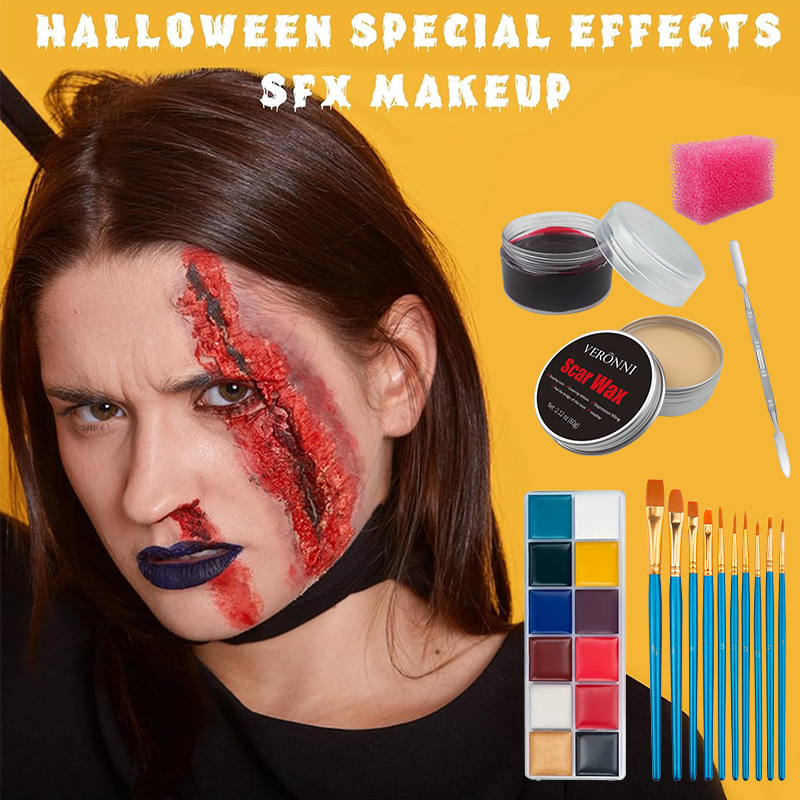 SFX Makeup Kit,12 Colors Face  - Body Paint Sfx 评论和价格