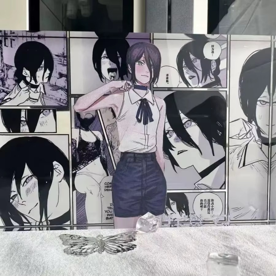 Anime Figure Denji and Reze Ac - Acrylic Cosplay Prop 评论和价格